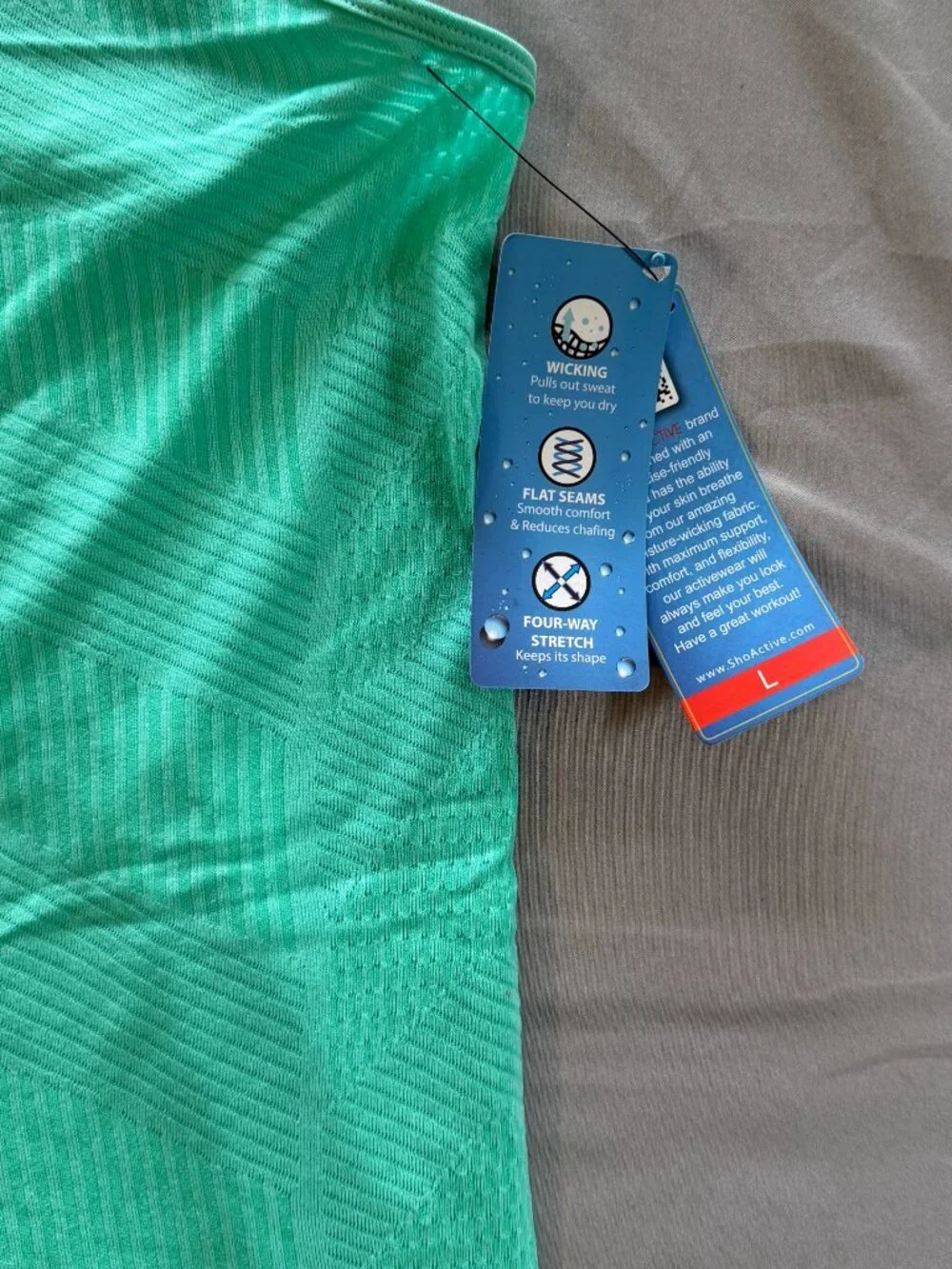 Shoactive Women's Racerback Athletic Flat Seam Tagless Tank Top Mint Green L